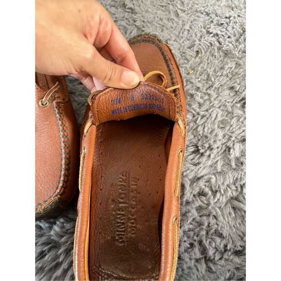 Mens Minnetonka leather driving loafers size 8‎ - Picture 4 of 8